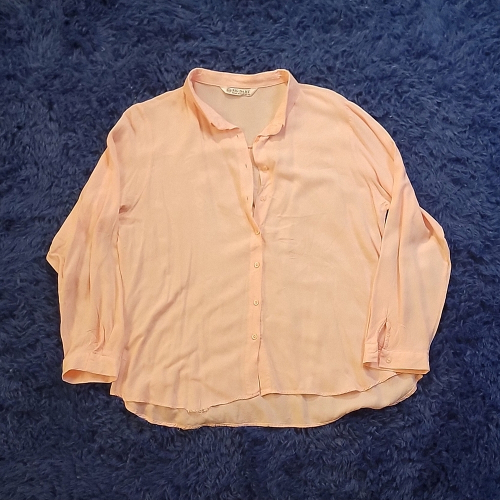 BIG DART Button Down Pink Shirt